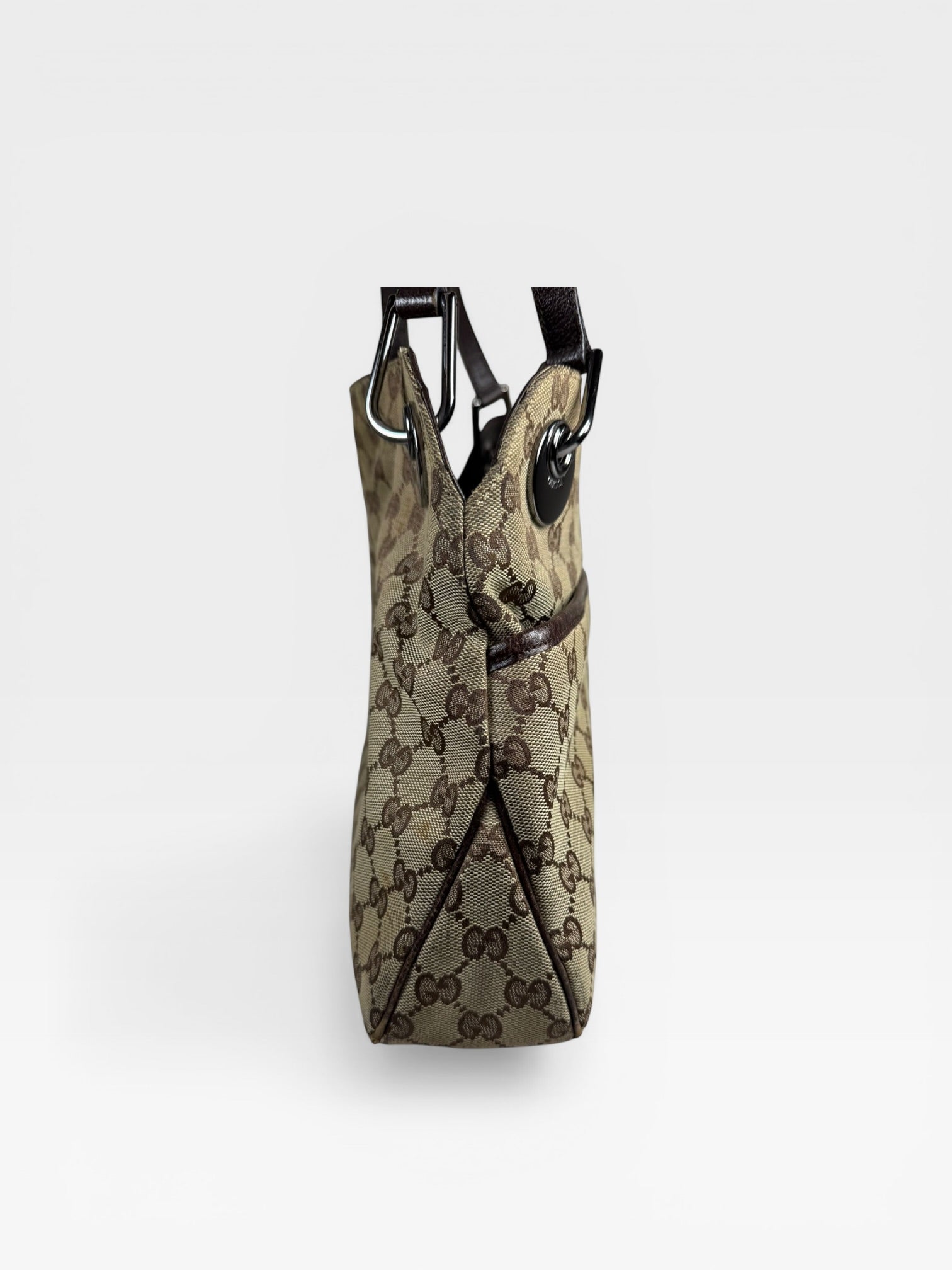 Gucci GG Canvas Abbey Shoulder Bag – Beige/Brown Monogram