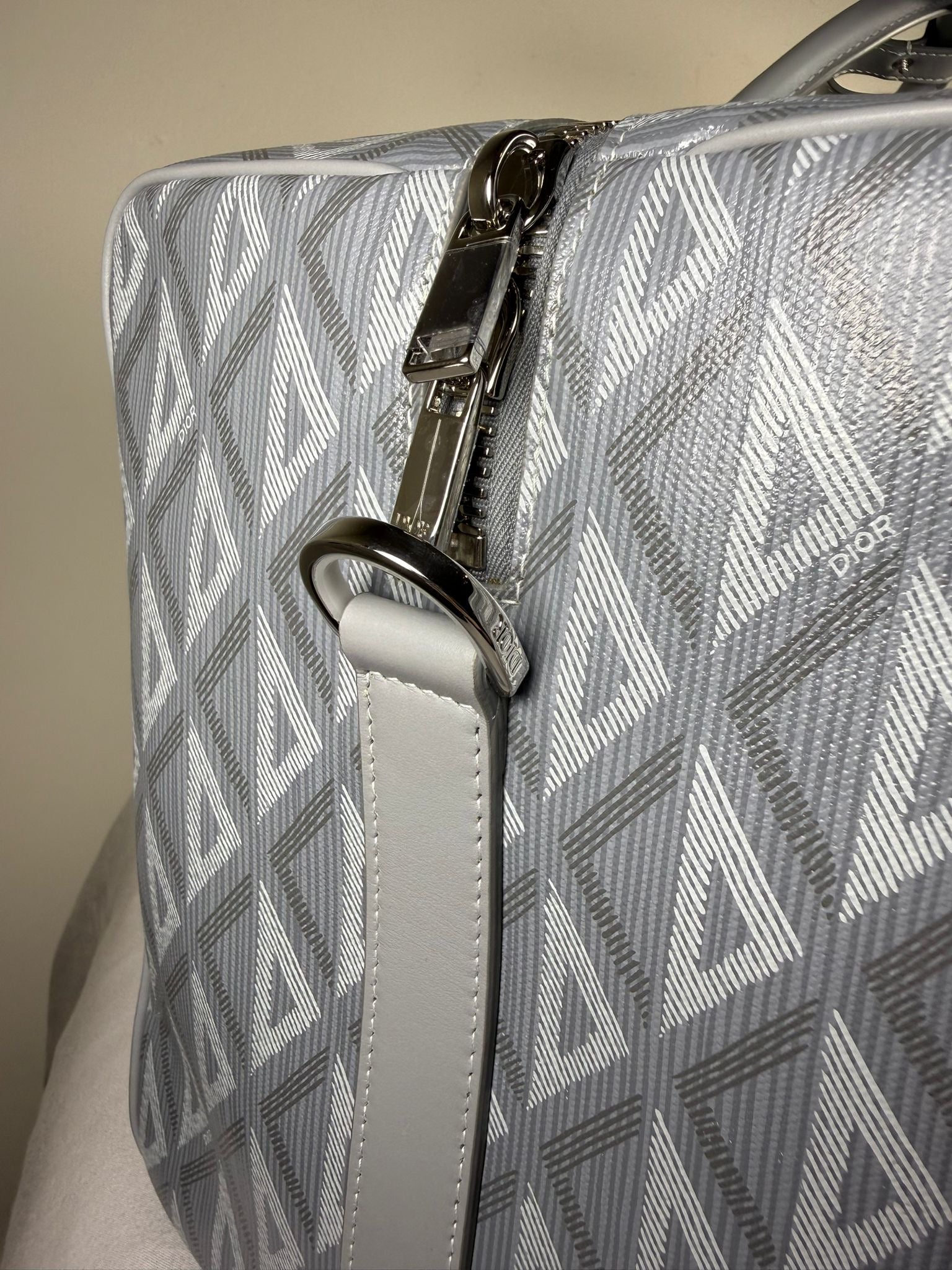 Dior Lingot Weekender Bag – Grey Oblique Canvas