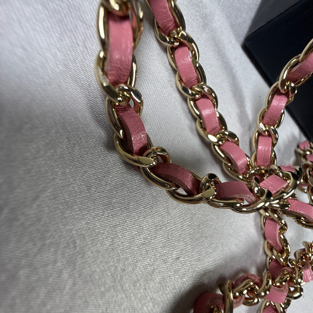 Chanel Pink Mini Tweed Flap Bag