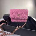 Chanel Pink Mini Tweed Flap Bag