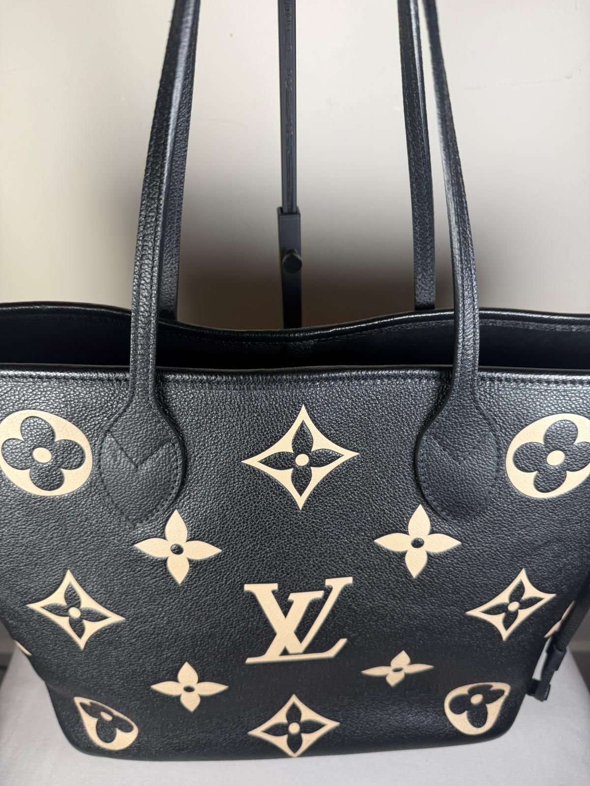 Louis Vuitton Neverfull MM Monogram Empreinte Giant – Black/Beige