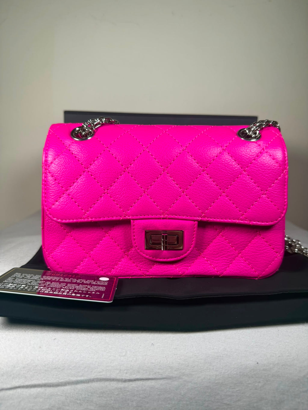 Authentic Chanel Classic Flap Bag – Hot Pink Caviar Leather