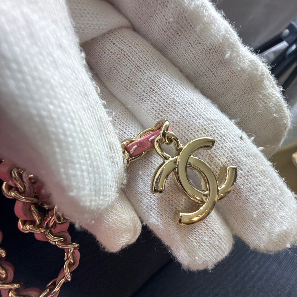 Chanel Pink Mini Tweed Flap Bag