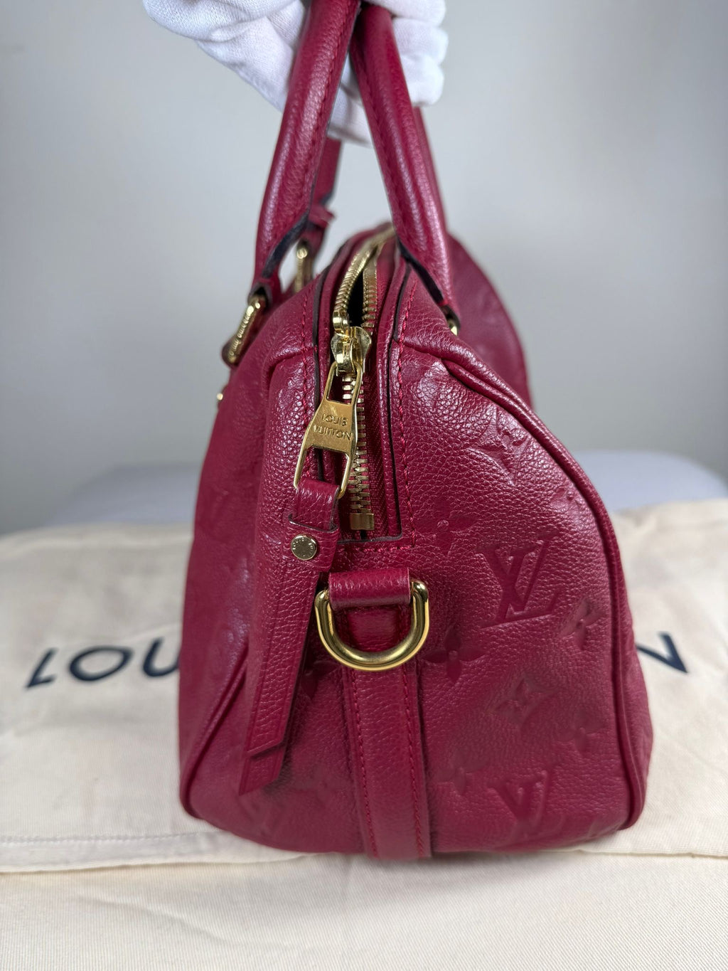 Louis Vuitton Speedy 25 – Empreinte Leather (Deep Red/Bordeaux)