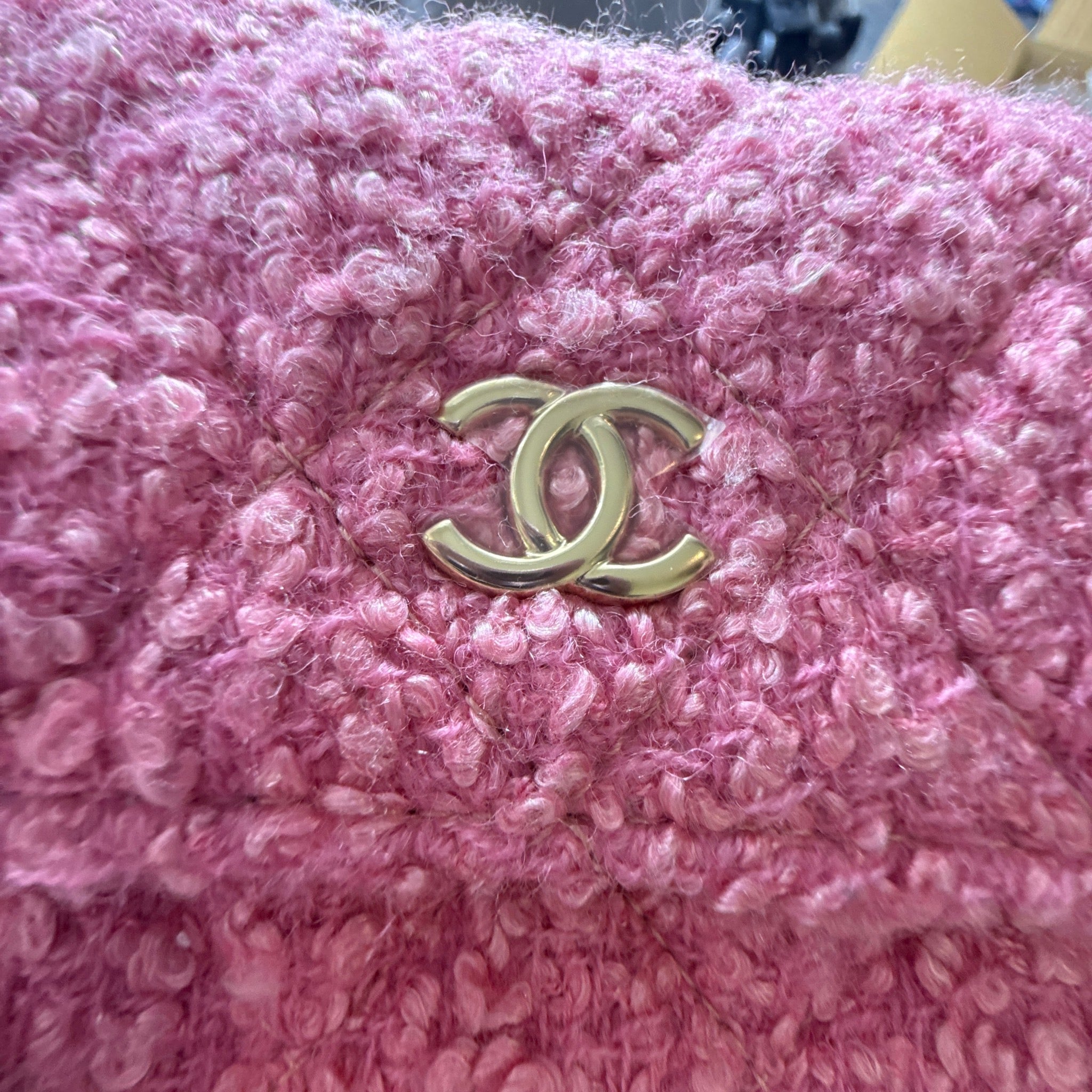 Chanel Pink Mini Tweed Flap Bag