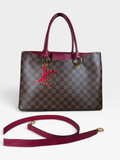 Louis Vuitton Damier Ebene Jersey Tote – Cherry Red