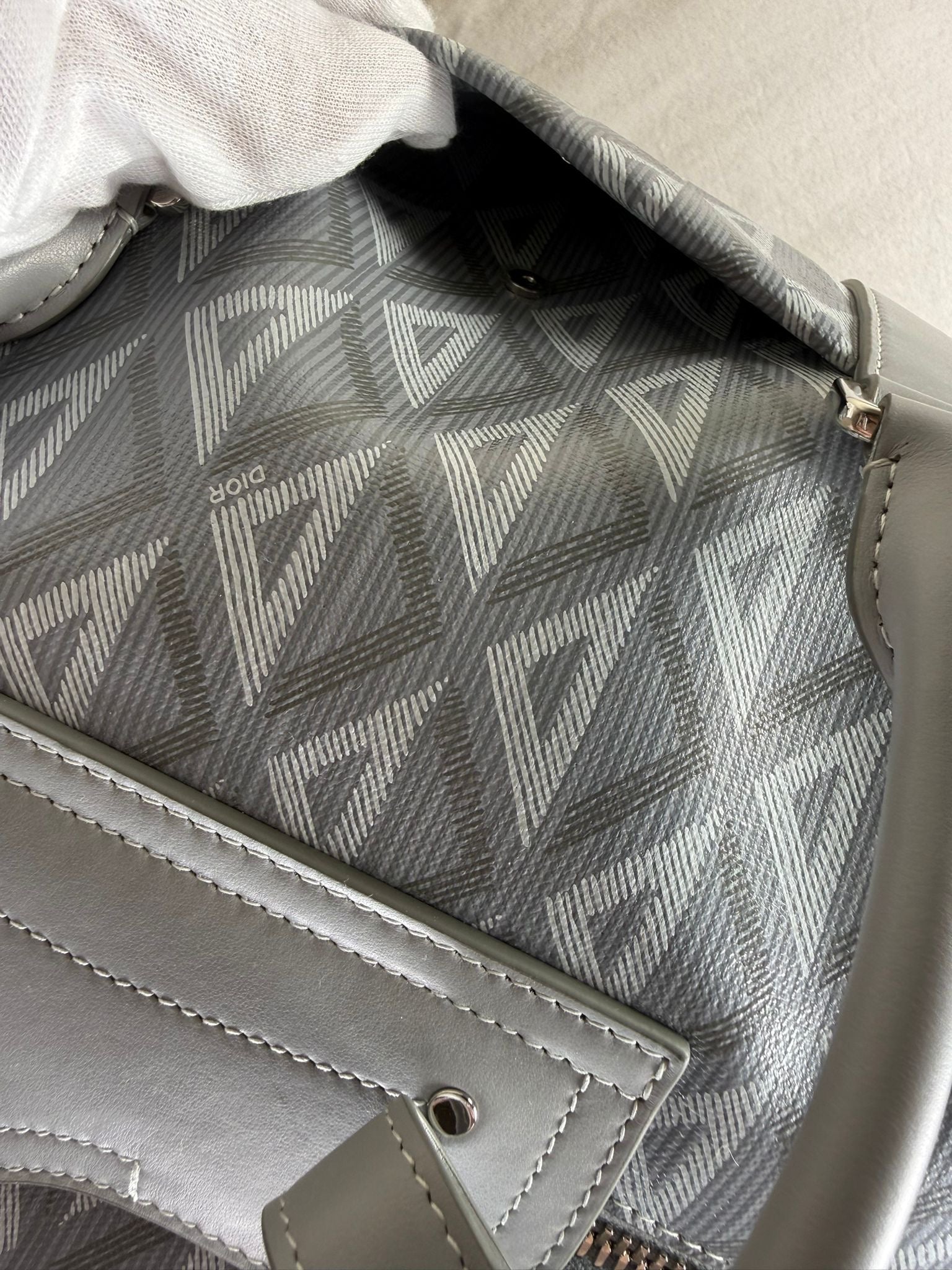 Dior Lingot Weekender Bag – Grey Oblique Canvas