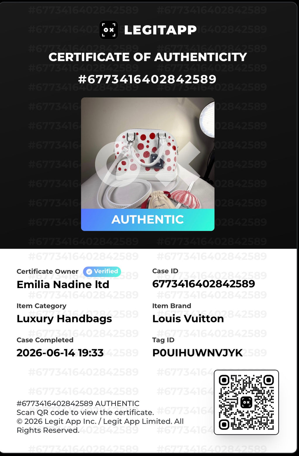 Louis Vuitton x Yayoi Kusama Alma BB